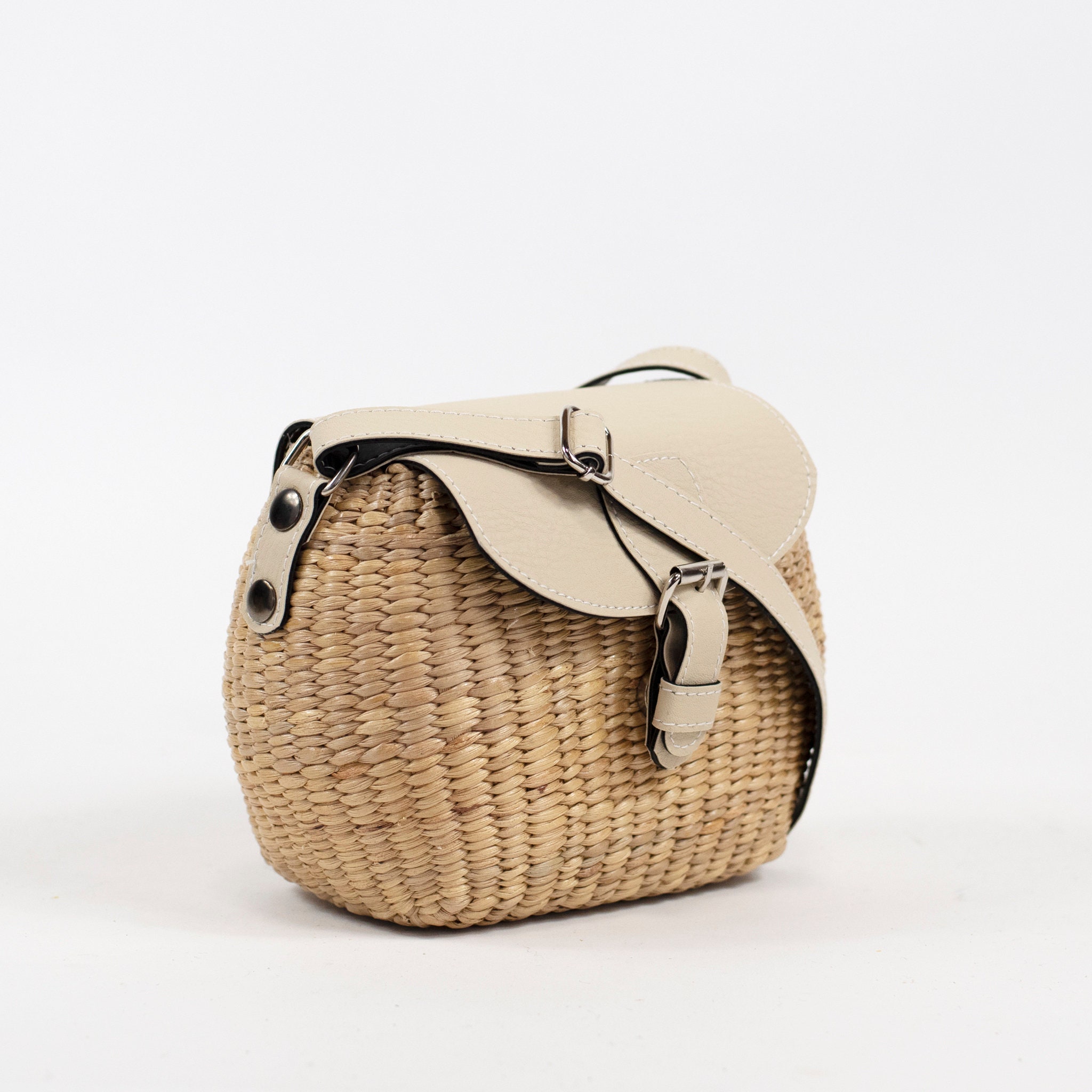 Handwoven straw bag mini straw crossbody purse mini straw Etsy