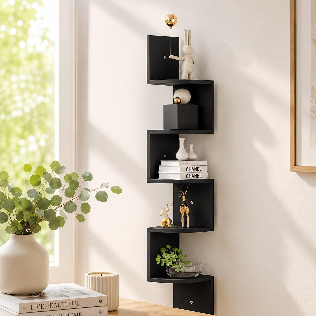 Zig Zag Corner Bookshelf - Etsy
