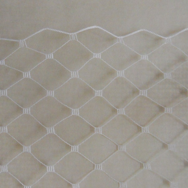 1 Yard Ivory Russian Netting French Netting for Birdcage Veil or Fascinator or Headband 9" Wide