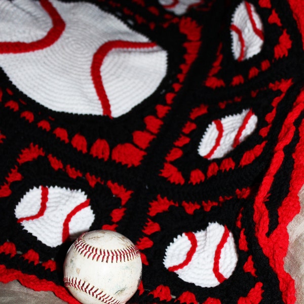 Grand Slam Baseball Afghan Crochet Pattern