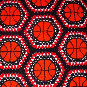 Basketball Block Afghan Pattern - Crochet