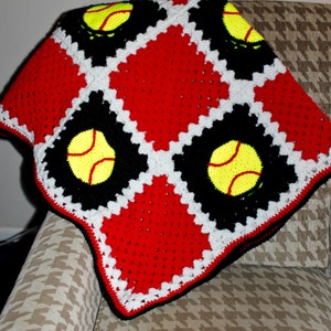 Softball Strikes Crochet Afghan Pattern