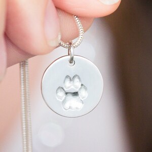 Personalized pawprint pendant, actual paw print, dog paw necklace, gift for dog lover, pet loss gift, pet memorial, personalized gift ideas image 2