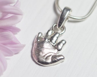 Actual 3D handprint necklace, personalized, gift ideas for moms, mothers day gift, handprint keepsake, personalized gift for mom