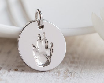 Personalized pawprint pendant, actual paw print, dog paw necklace, gift for dog lover, pet loss gift, pet memorial, personalized gift ideas