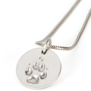 Personalized pawprint pendant, actual paw print, dog paw necklace, gift for dog lover, pet loss gift, pet memorial, personalized gift ideas image 3