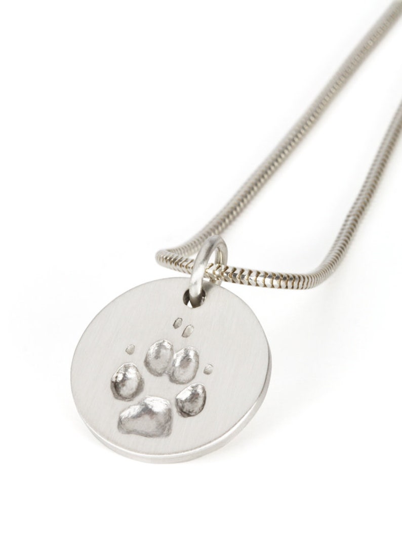 Personalized pawprint pendant, actual paw print, dog paw necklace, gift for dog lover, pet loss gift, pet memorial, personalized gift ideas image 3