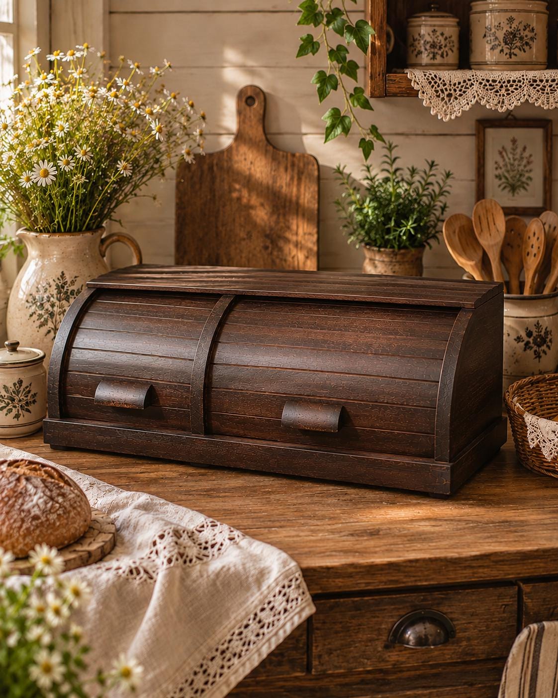 Country Kitchen Bread Box - Etsy