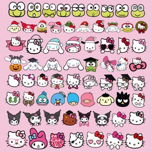Kawaii Cat Clipart | Animal Friends PNG SVG Bundle Digital Download