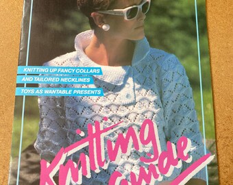 KNITTING GUIDE 18 vintage 1980s knitting pattern booklet - part of set