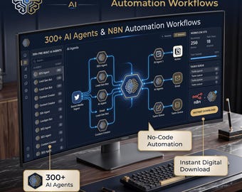 300+ AI-agenter och N8N-arbetsflöden | Mallar för affärsautomation (digital nedladdning)