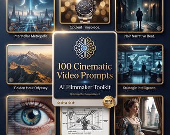 100 filmiska videouppmaningar | AI-filmskaparverktyg (Catwalk Gen-3)