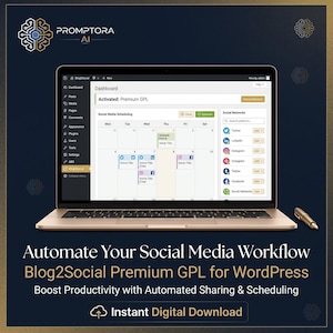 Blog2Social Premium GPL WordPress Plugin | Social Media Auto Post & Scheduler | Instant Download
