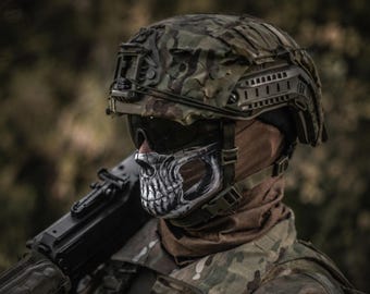Ukrainische Sensenmann-Gesichtsmaske | Taktischer Totenkopf-Kopfschal | Militärische Kojoten-Sturmhaube | Halswärmer-Bandana-Maske | Taktische Cosplay-Ausrüstung