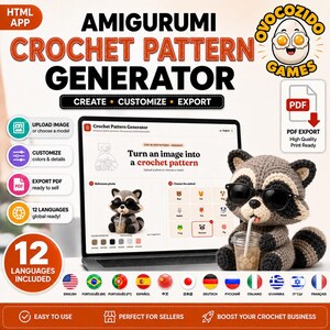 Amigurumi Crochet Pattern Generator | HTML App | PDF Export | 12 Languages