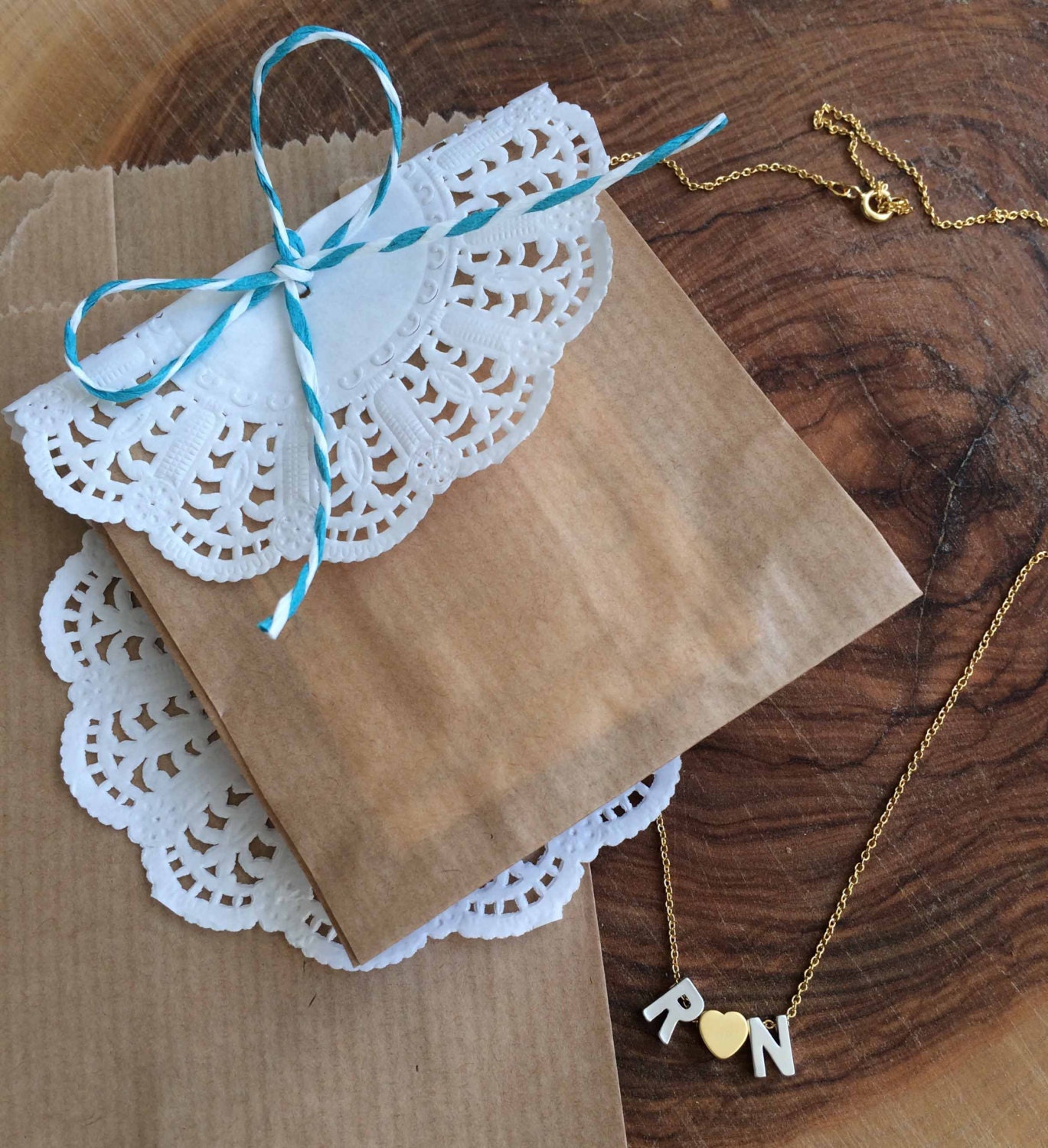 Heart and Initial Necklace. Tiny letter necklace. Valentines | Etsy