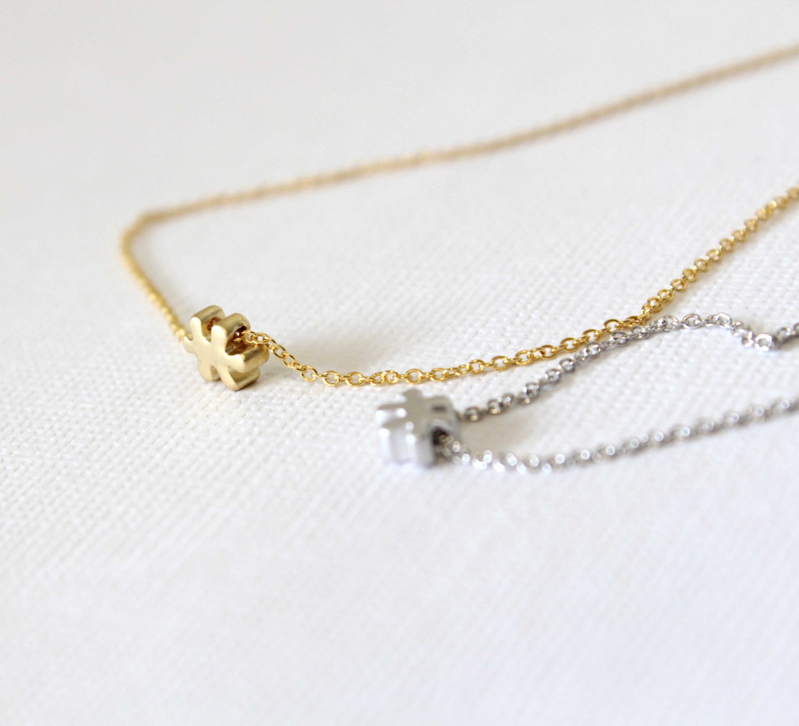 Puzzle Necklace Dainty Charm Necklace Tiny Puzzle Charm Etsy