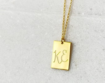 Personalized Double-Sided Necklace for Twin Moms | Custom Initials & Birth Dates Pendant | Motherhood Gift