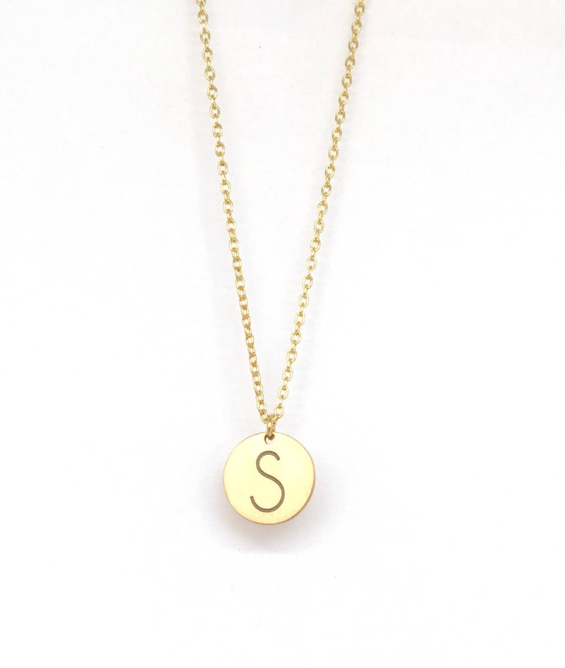 Letter disk necklace Clearance