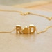 Couples Heart Necklace | Initial Necklace | Two Letter Necklace | Silver Monogram Necklace | Gold Letter Jewelry | Dainty Initials Necklace 