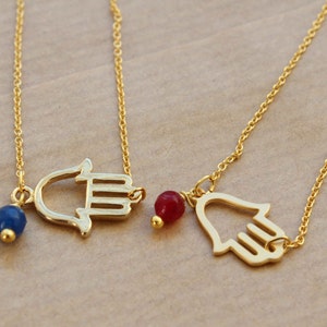 Hamsa Bracelet, Chain good luck bracelet, gold plated karma bracelet, Hamsa hand bracelet, Bohemian bracelet