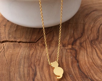KatzenArmband , Tiny Gold Matt Kitty Armband , Tägliches Armband , Kettenarmband , Katzen Charm Armband