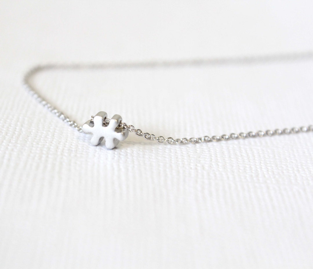 Puzzle Piece Necklace, Puzzle Minimalist Necklace, Puzzle Jewelry