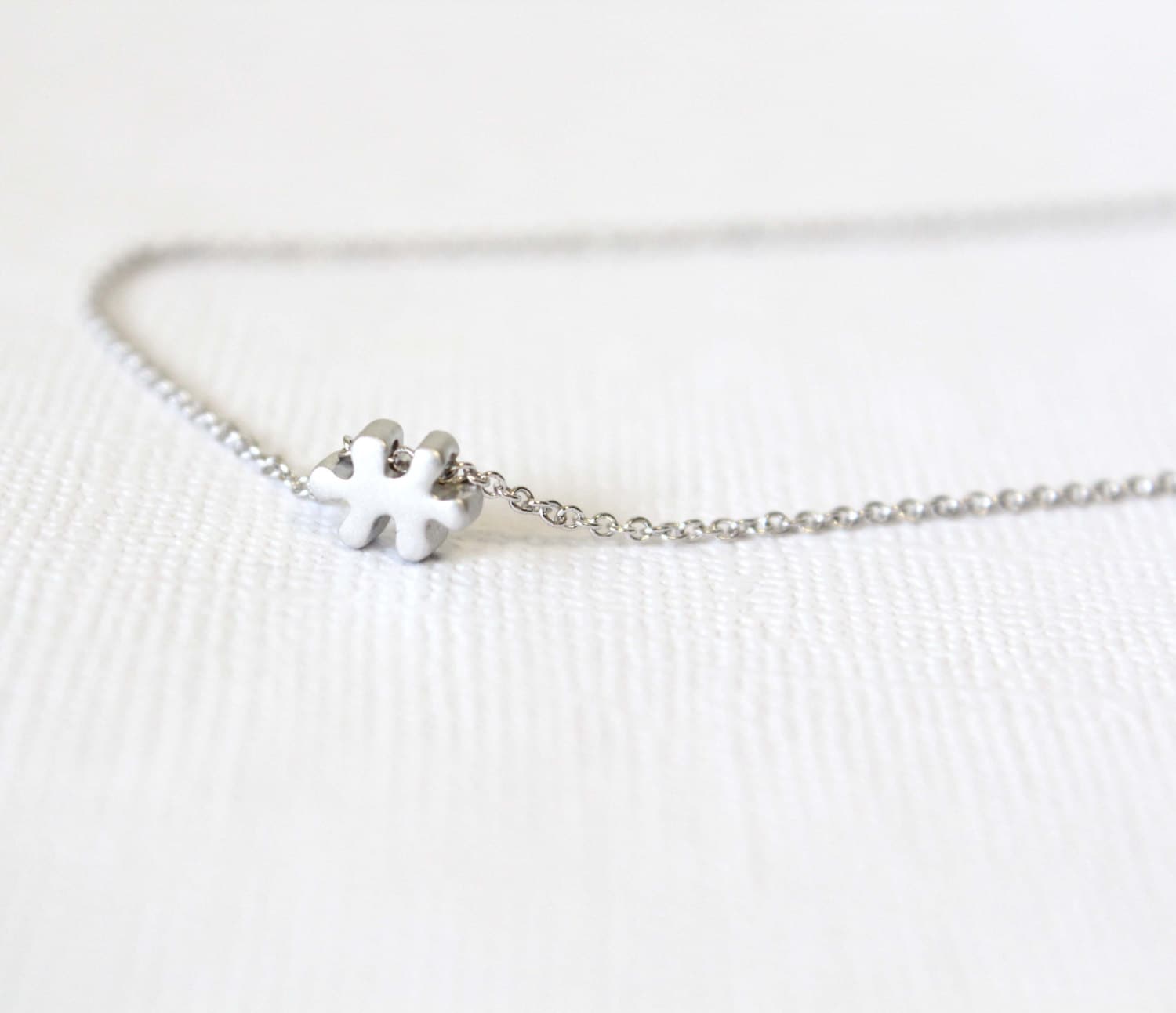 Puzzle piece necklace, Puzzle minimalist necklace, Puzzle Jewelry, Wedding puzzle pendant, Jigsaw necklace, Silver Dainty Necklace
