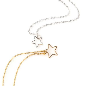 Little Star necklace, Minimalist necklace, Gold plated star necklace, Chain Necklace, Layered necklace