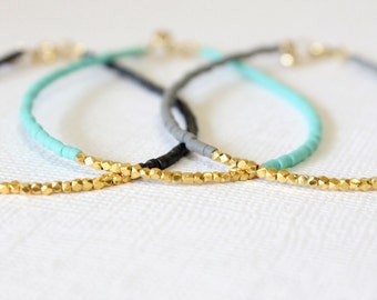 Gold filled Armband , Gold vermeil Armband , Gold vermeil Armband , Minimal Armband , Freundschaftsarmband , Pastellfarben