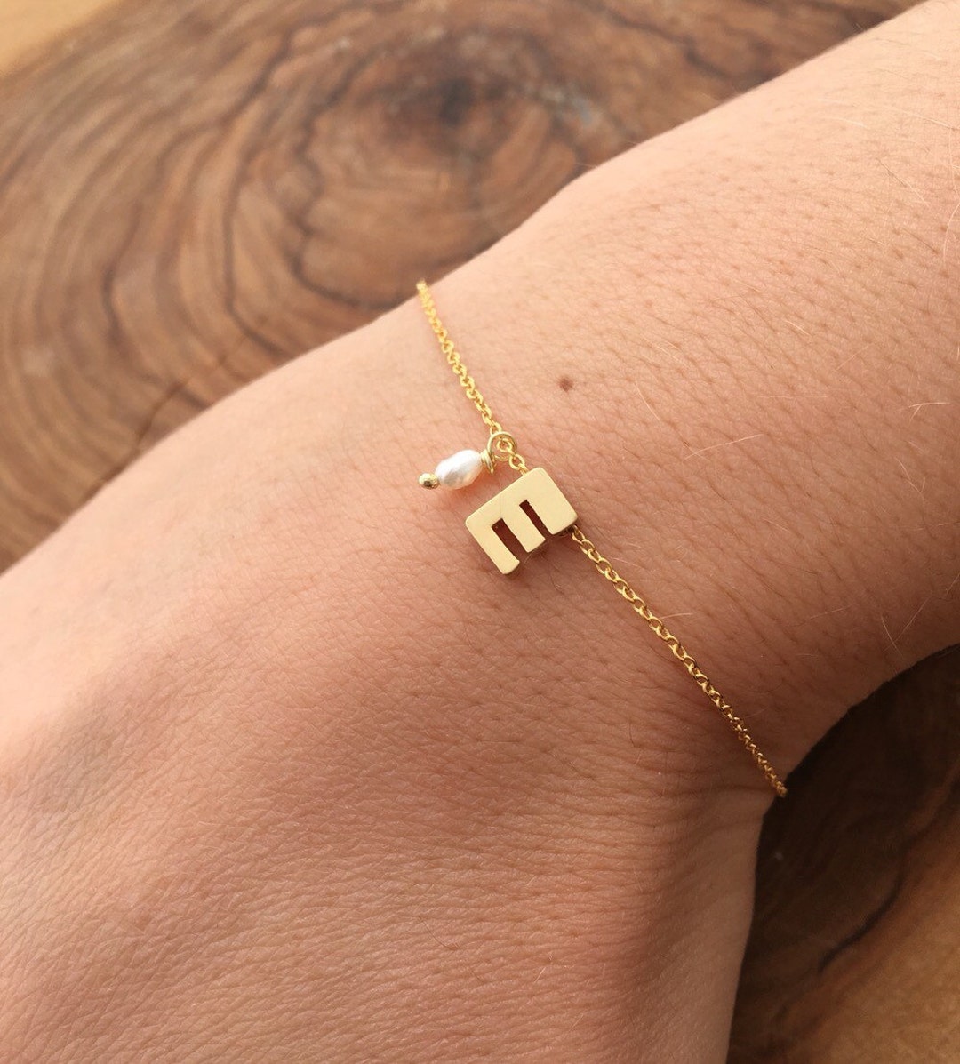 Gold Letter Bracelet, Initial Bracelet, Bridesmaids Gift, Bracelet Gift