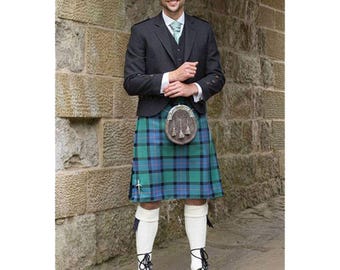 Gunn Ancient Tartan Kilt-Anzug für Herren | Handgefertigter schottischer Highland-Kilt-Anzug | Traditionelles Hochzeits-Kilt-Set
