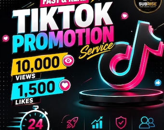 10 000 wyświetleń na TikToku + 1500 polubień | Wsparcie rozwoju w mediach społecznościowych | Pomoc w zakresie marketingu cyfrowego | Dostawa w ciągu 24 godzin