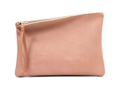 Nude Leather clutch, fold over clutch, evening bag