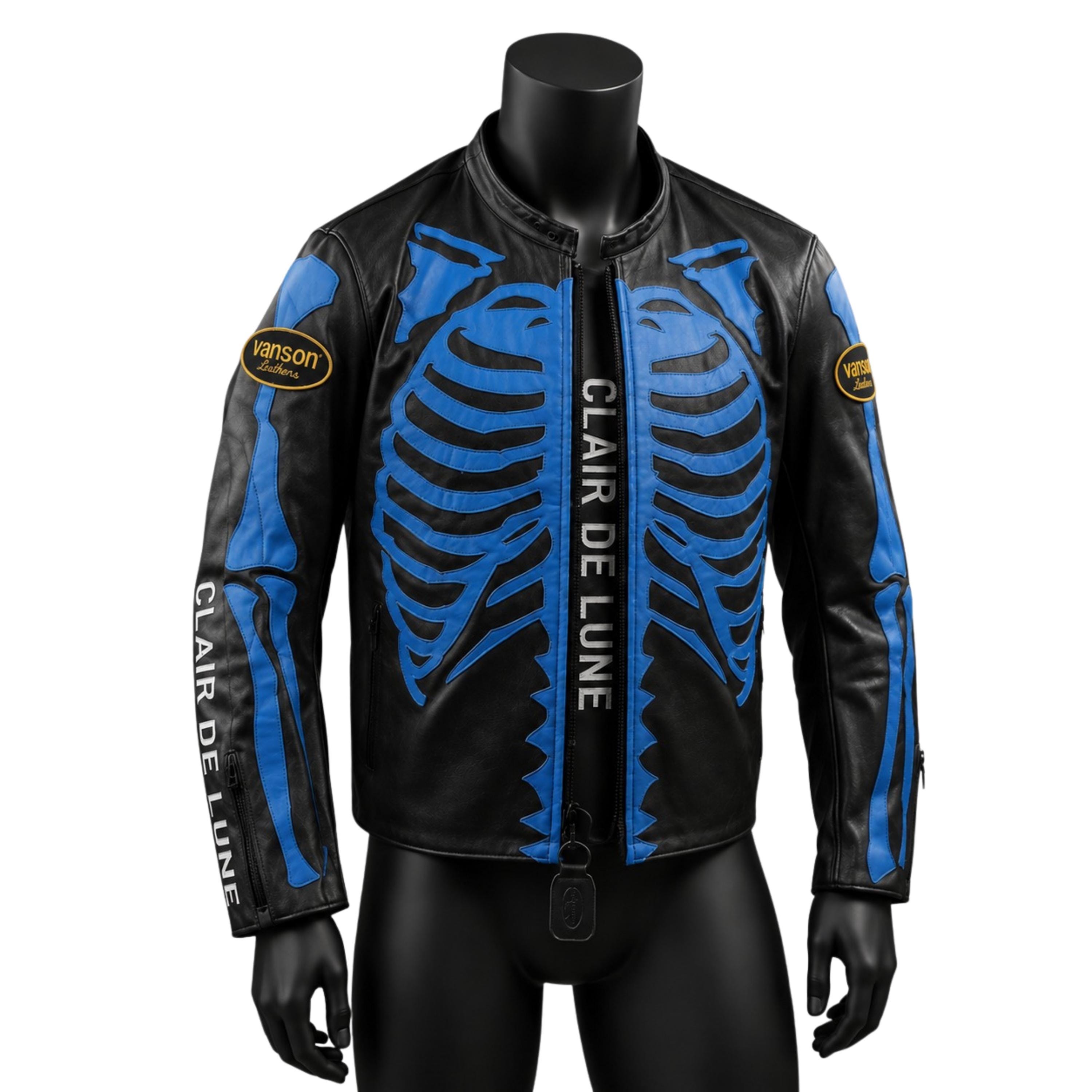 Vanson Skeleton Leather Jacket - Etsy