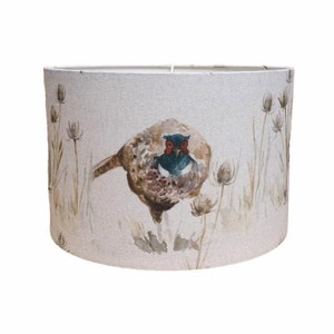 Voyage BOWMONT PHEASANT bird drum lampshade handmade lampshade shooting countryside rustic country table lampshade  15cm to 45cm