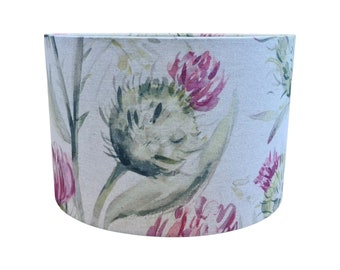 Voyage Maison THISTLE GLEN summer pink floral fabric country handmade drum lampshade 15cm to 40cm