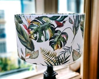 Tropical jungle drum lampshade 40cm luxury modern design with Hummingbird lampshade with harp fitting