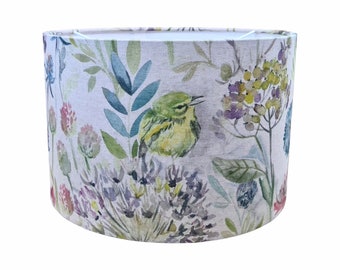 Voyage Maison Morning Chorus bird floral fabric drum lampshade 15cm - 30cm