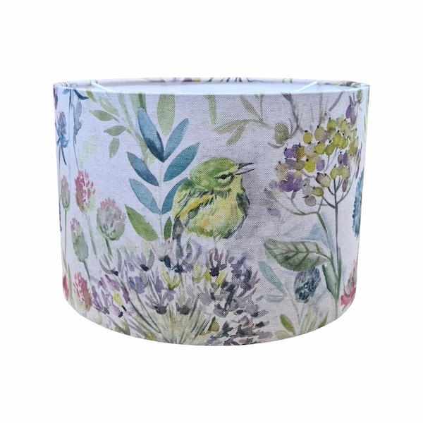 Voyage Maison Morning Chorus bird floral fabric drum lampshade 15cm - 30cm