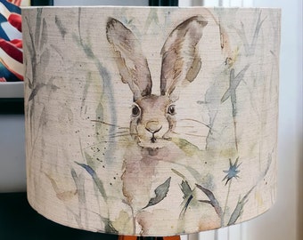 Voyage JACK RABBIT drum lampshade bunny countryside wildlife table floor lamp shade  35 to 45cm