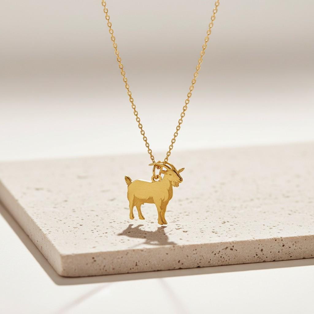 Collana con ciondolo testa di pecora capra animale carino per