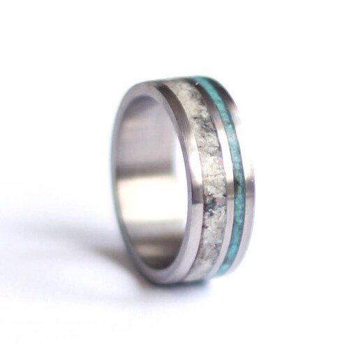 Stainless Steel Mens Wedding Band Antler Wedding Ring Etsy