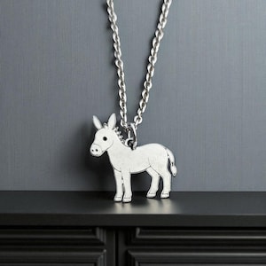 Sterling Silver Donkey Pendant –  Handmade Animal Charm for Nature Lovers and Equestrian Gifts
