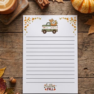 Personalized Teacher Notepad, Teacher Post-it Note Pad, Custom Teacher Writing Pad, Teacher Appreciation Gift, Teacher Fall Theme Stationery