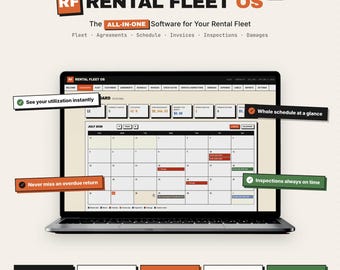 Rental Fleet OS Pro / Software de gestión de alquileres para vehículos, equipos y remolques / Contratos de alquiler, facturas, gestión de flotas