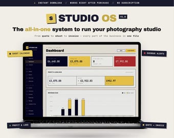 Software para negocios de fotografía / Studio OS Pro / Clientes, sesiones fotográficas, contratos y facturas / Sin suscripción / Gestión integral