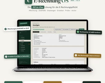 E-Rechnung OS Pro Software / XRechnung, ZUGFeRD Erstellen, Prüfen (descarga sin conexión)