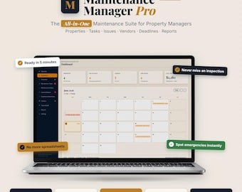 Property Maintenance Manager Pro Software | Inspections, Repairs, Compliance & Service Scheduling | No Subscription