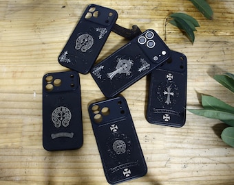 3D Gothic Cross Printed iPhone Case | Compatible with iPhone 12–17 Pro Max | Shockproof Protective Phone Cover | Gift for Her Him